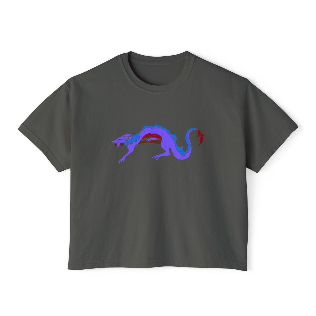 Boxy Tee Fierce Dragon original art by Olivia Lagerlof