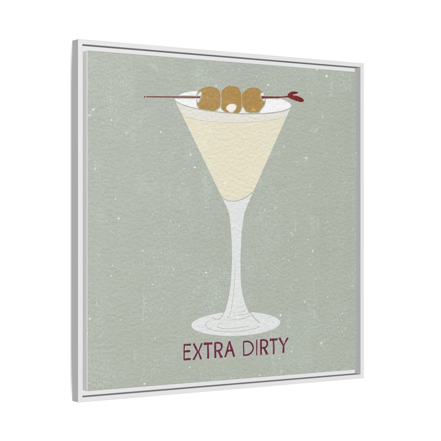 Canvas Print - Extra Dirty Martini with Bleu Cheese Stuffed Olives