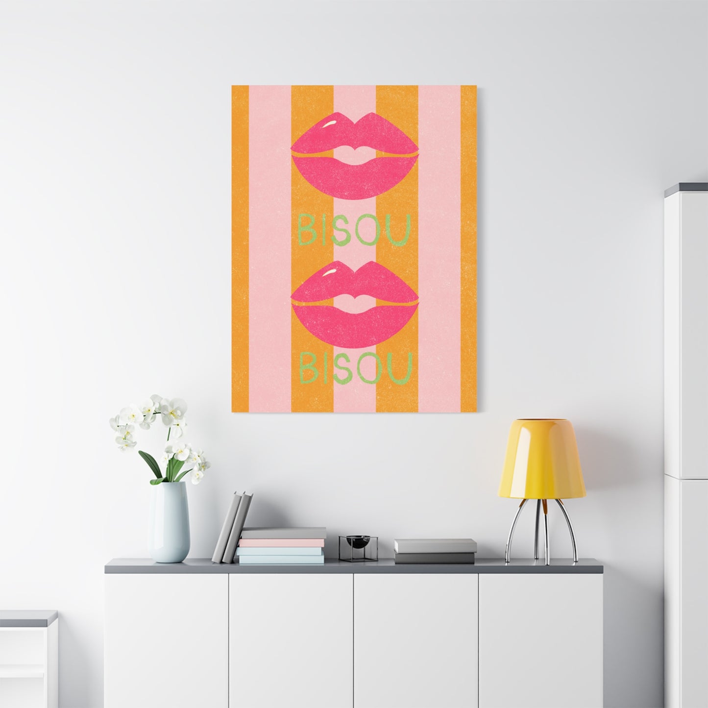 Canvas Print French Kiss Art "Bisou"