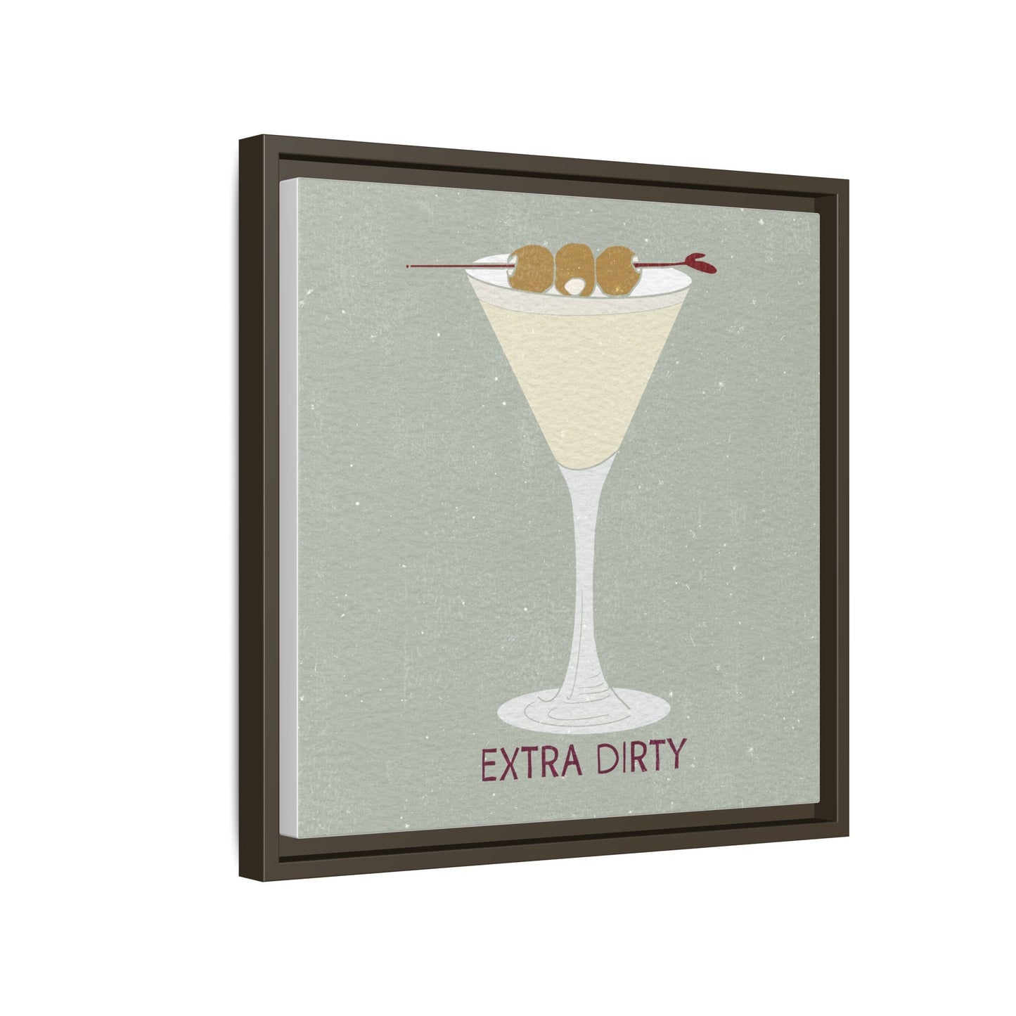Canvas Print - Extra Dirty Martini with Bleu Cheese Stuffed Olives