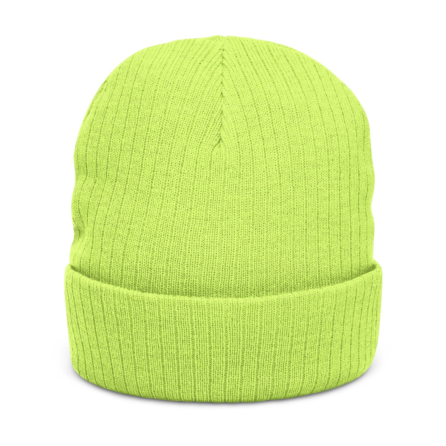 Trendy Ribbed Knit Beanie with 'Qui!' Embroidery – Stylish Winter Accessory for All Seasons