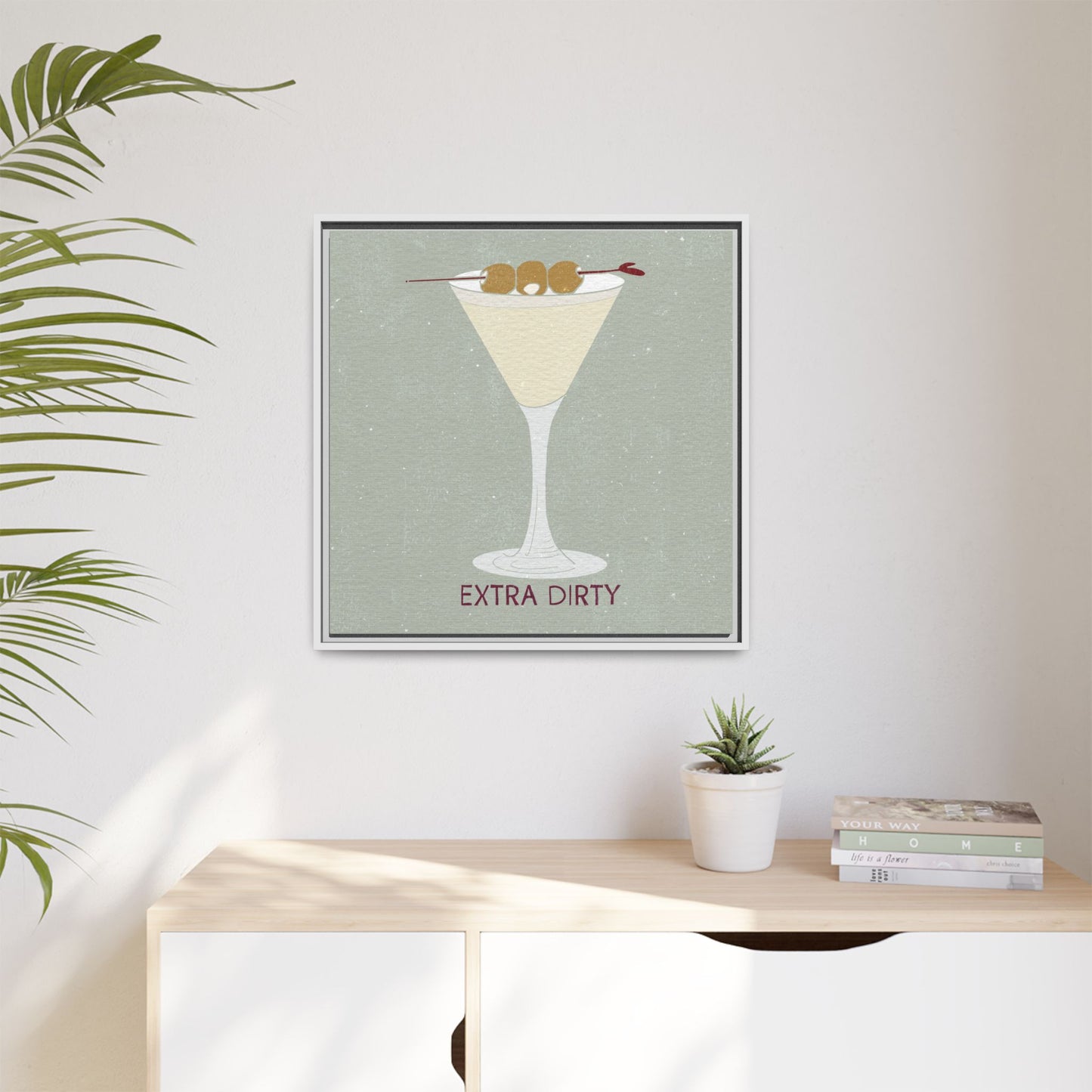 Canvas Print - Extra Dirty Martini with Bleu Cheese Stuffed Olives