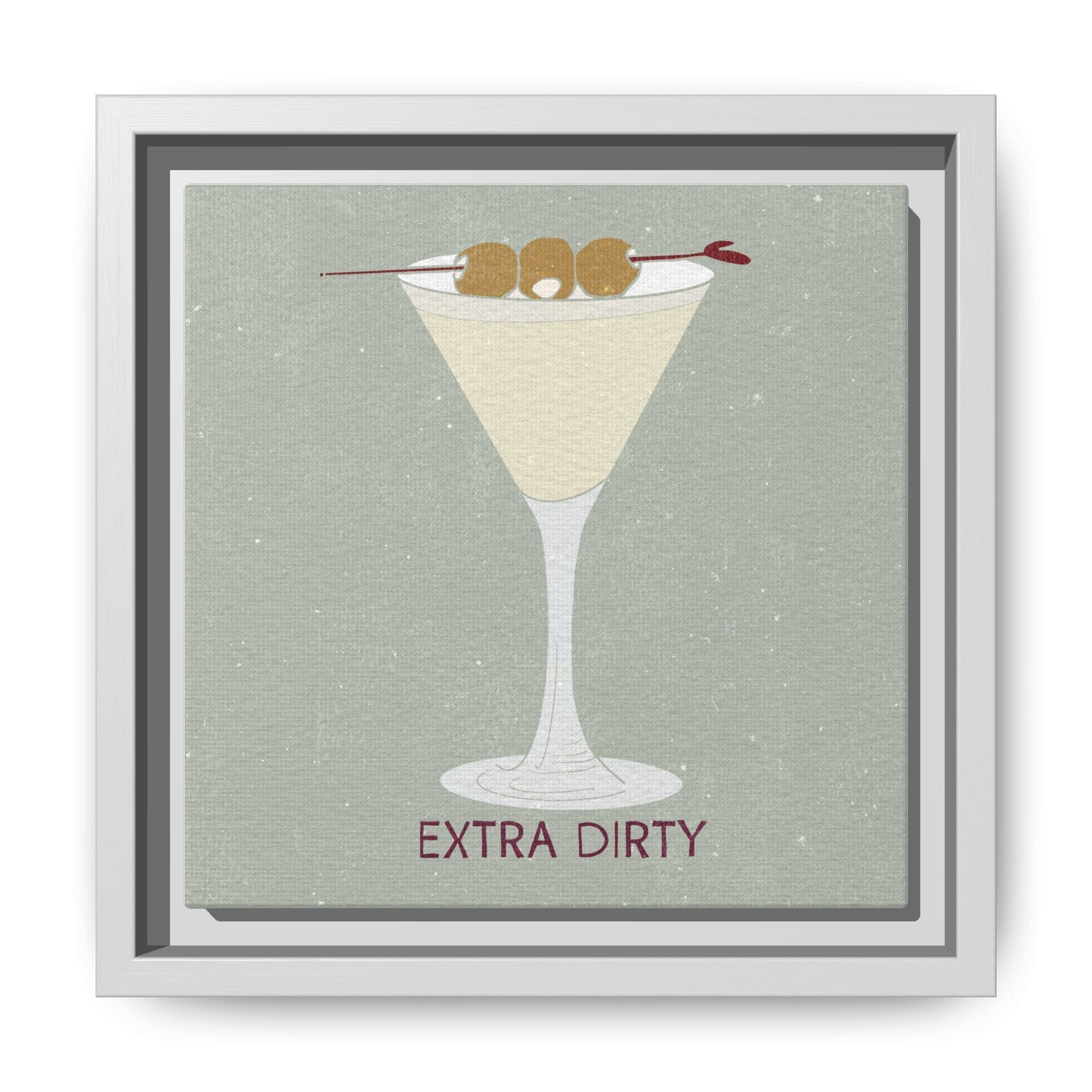 Canvas Print - Extra Dirty Martini with Bleu Cheese Stuffed Olives