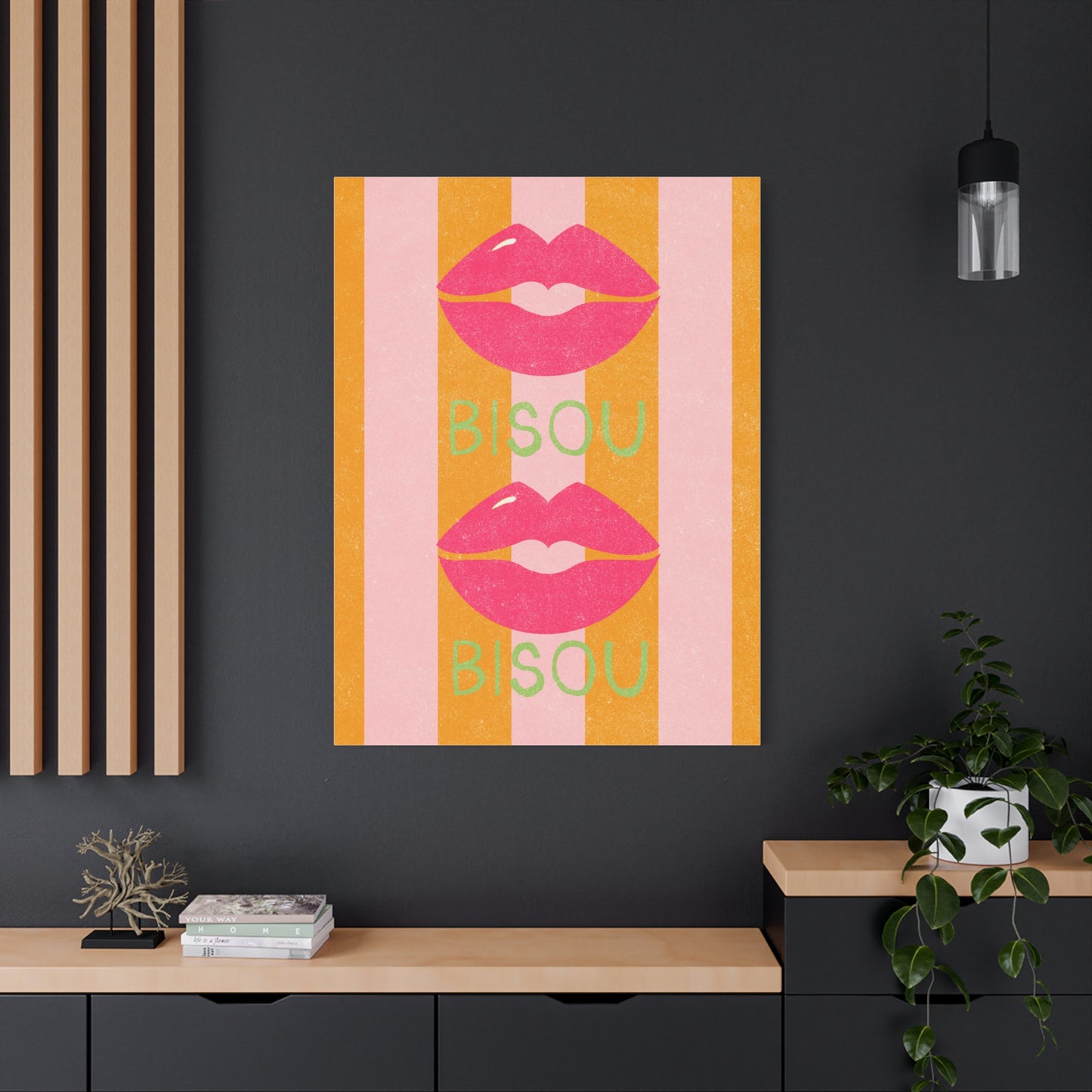 Canvas Print French Kiss Art "Bisou"