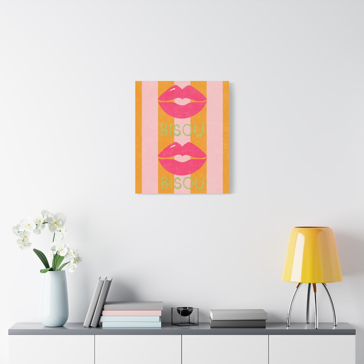 Canvas Print French Kiss Art "Bisou"