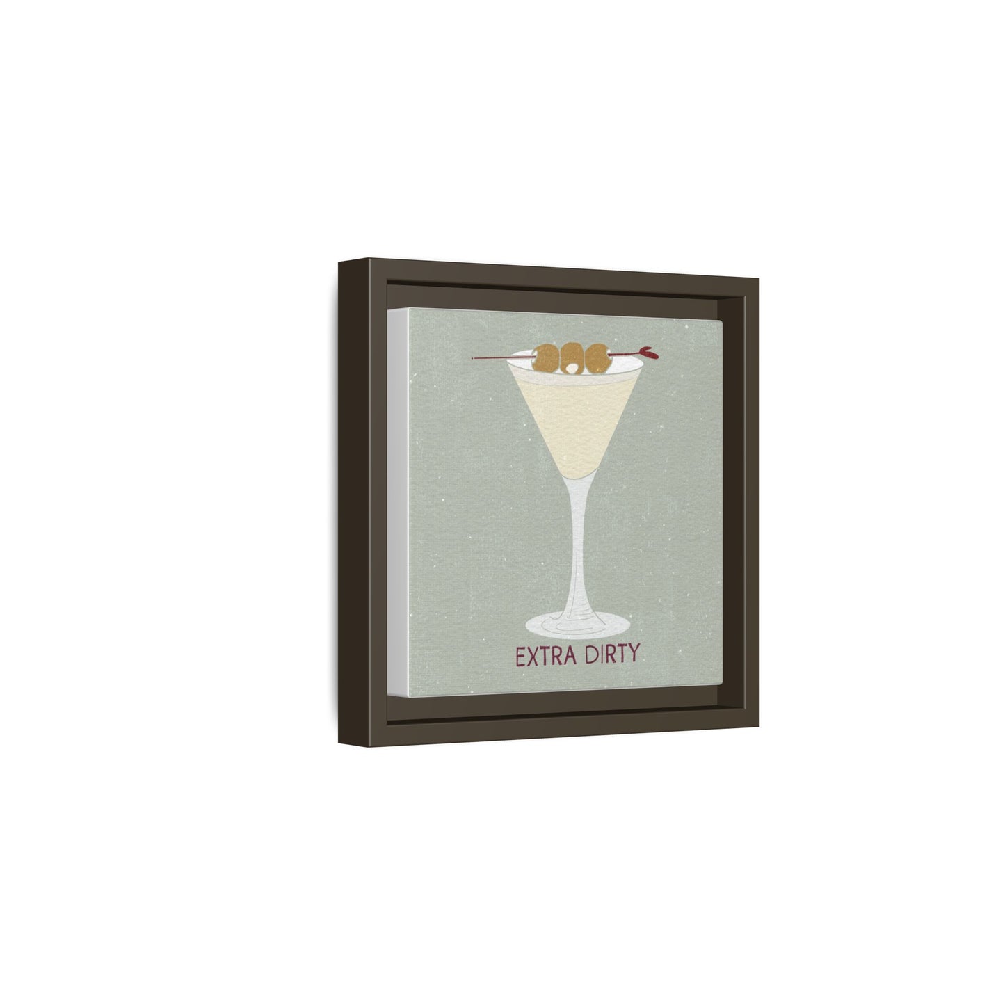 Canvas Print - Extra Dirty Martini with Bleu Cheese Stuffed Olives