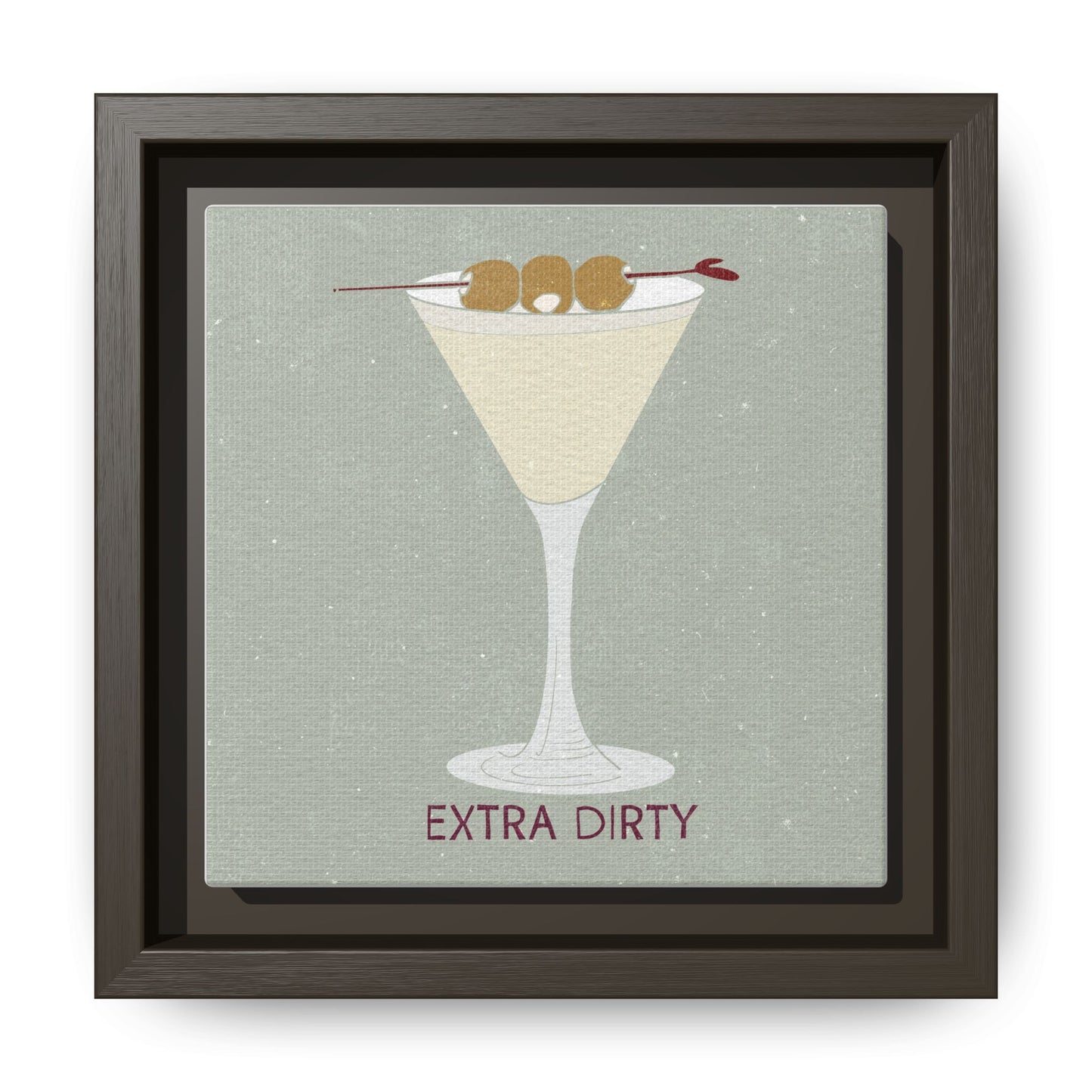 Canvas Print - Extra Dirty Martini with Bleu Cheese Stuffed Olives