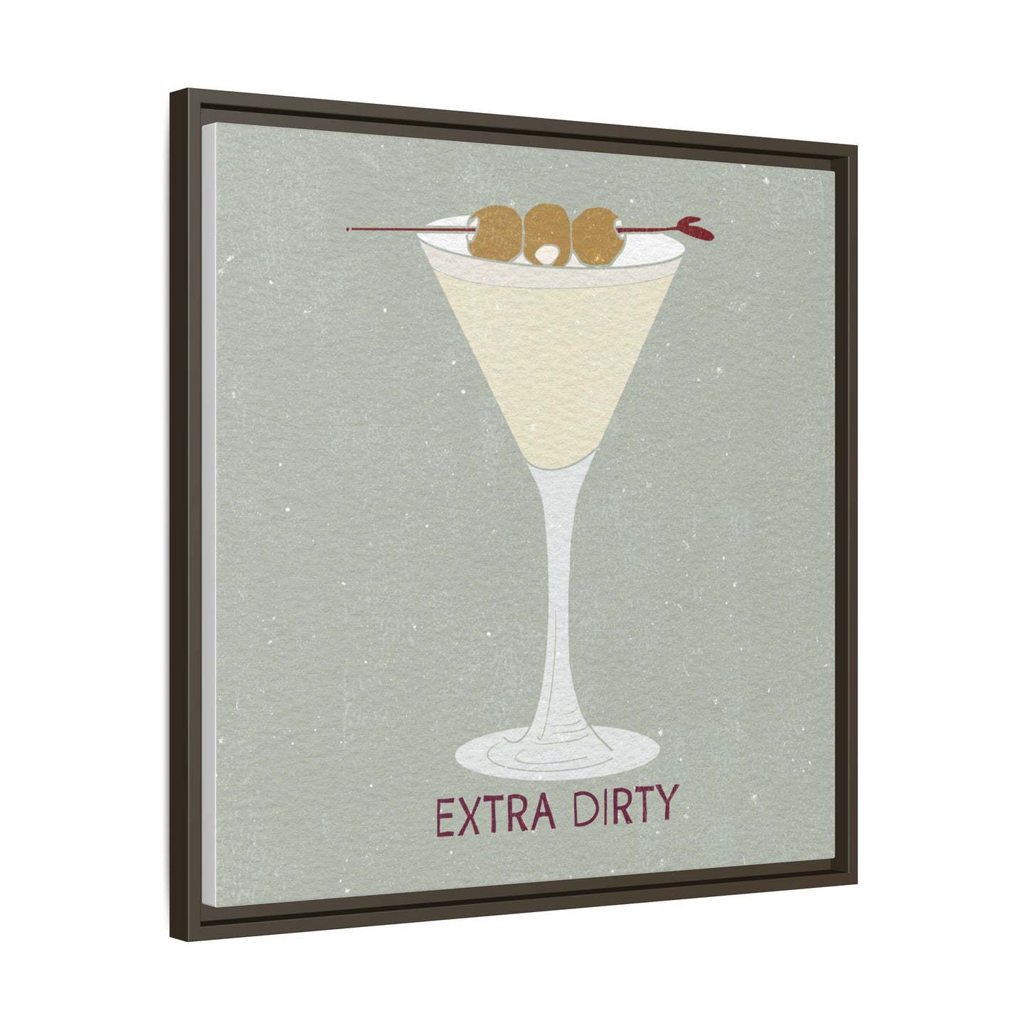 Canvas Print - Extra Dirty Martini with Bleu Cheese Stuffed Olives