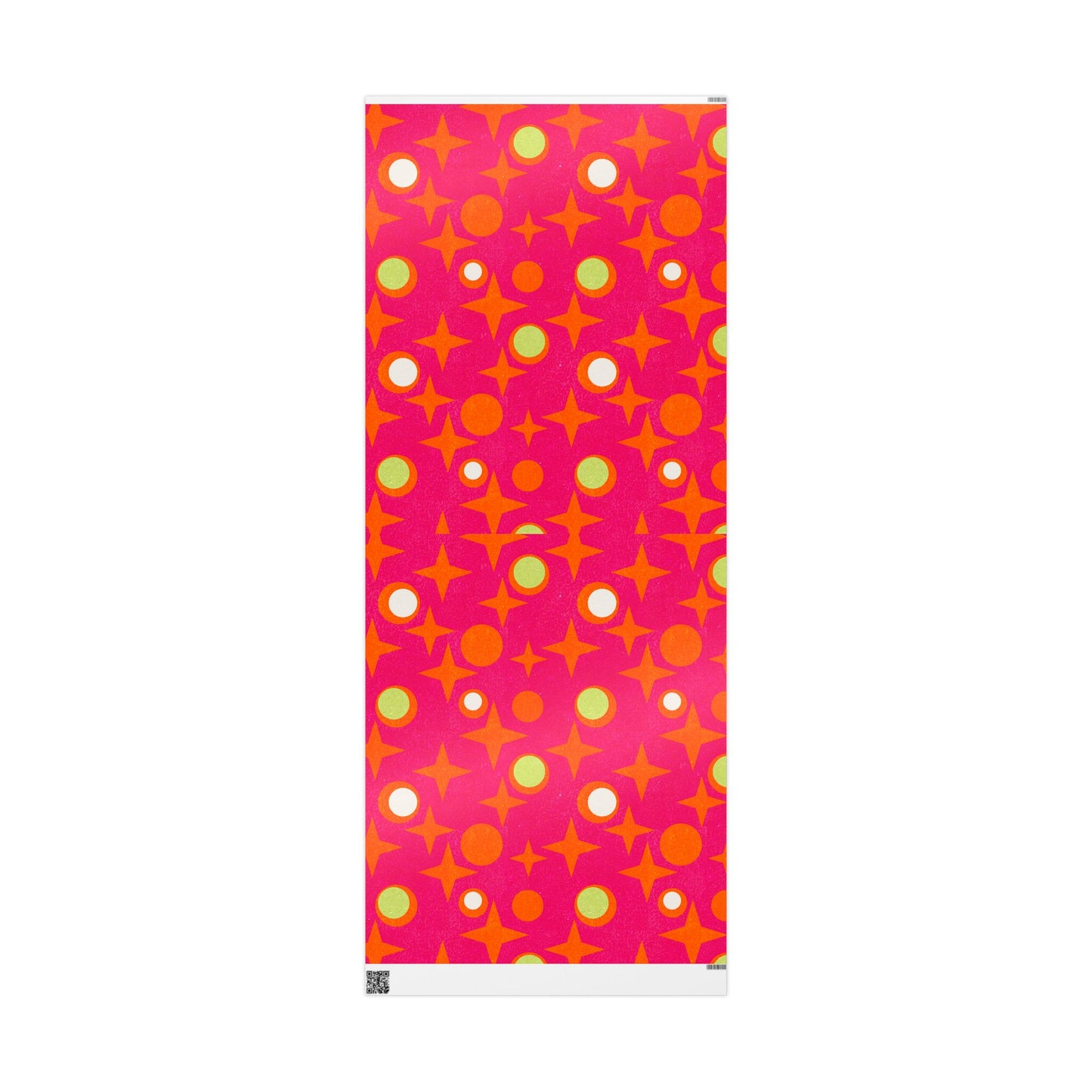 Gift Wrap Papers - Mid-Century Stars and Cocktail Olive Design - Magenta