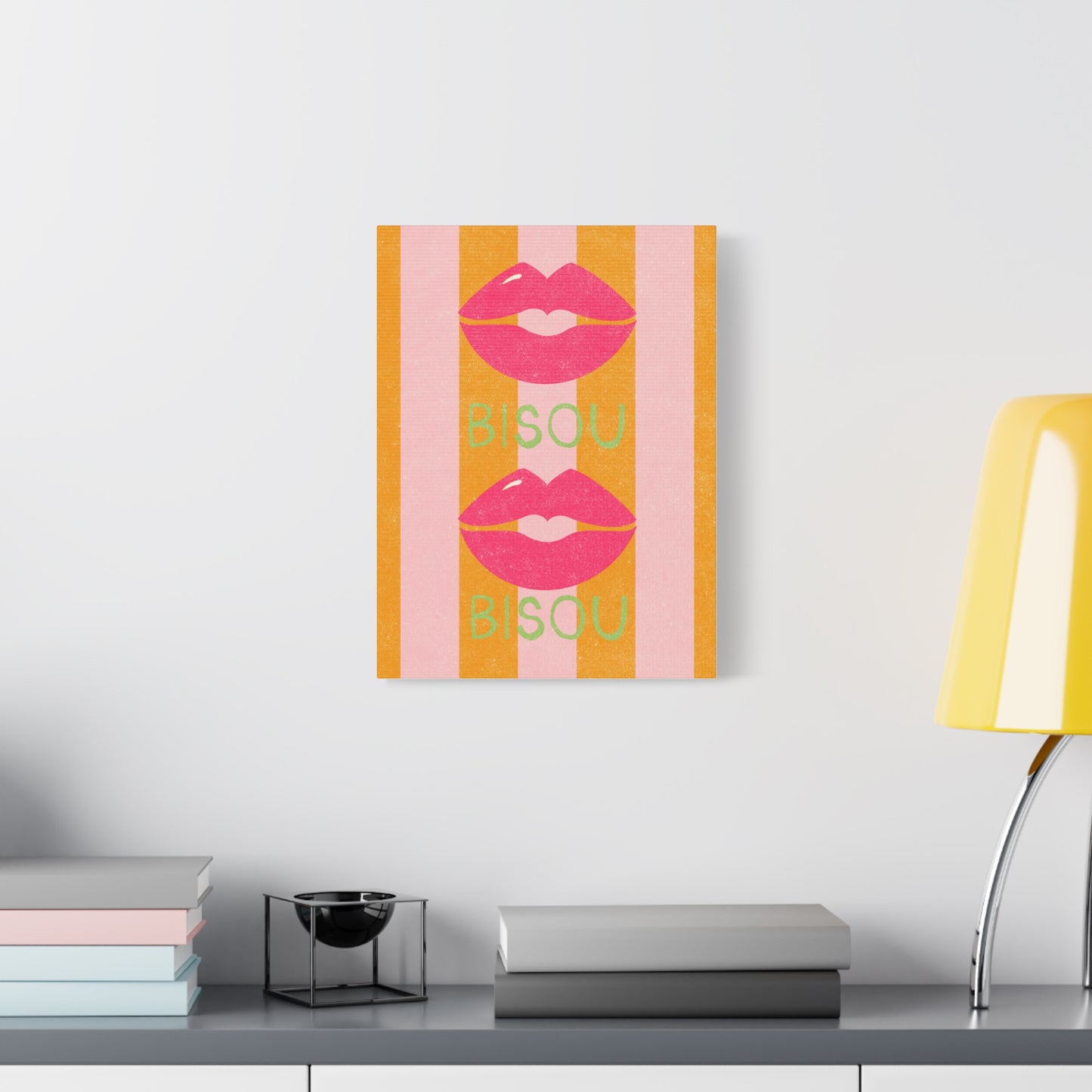 Canvas Print French Kiss Art "Bisou"