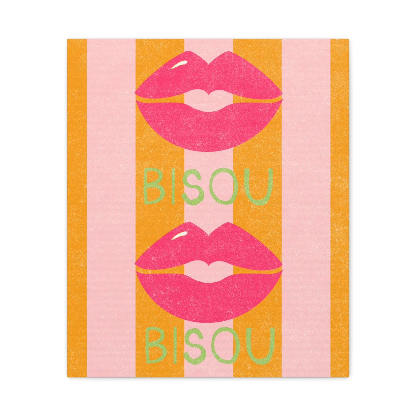 Canvas Print French Kiss Art "Bisou"