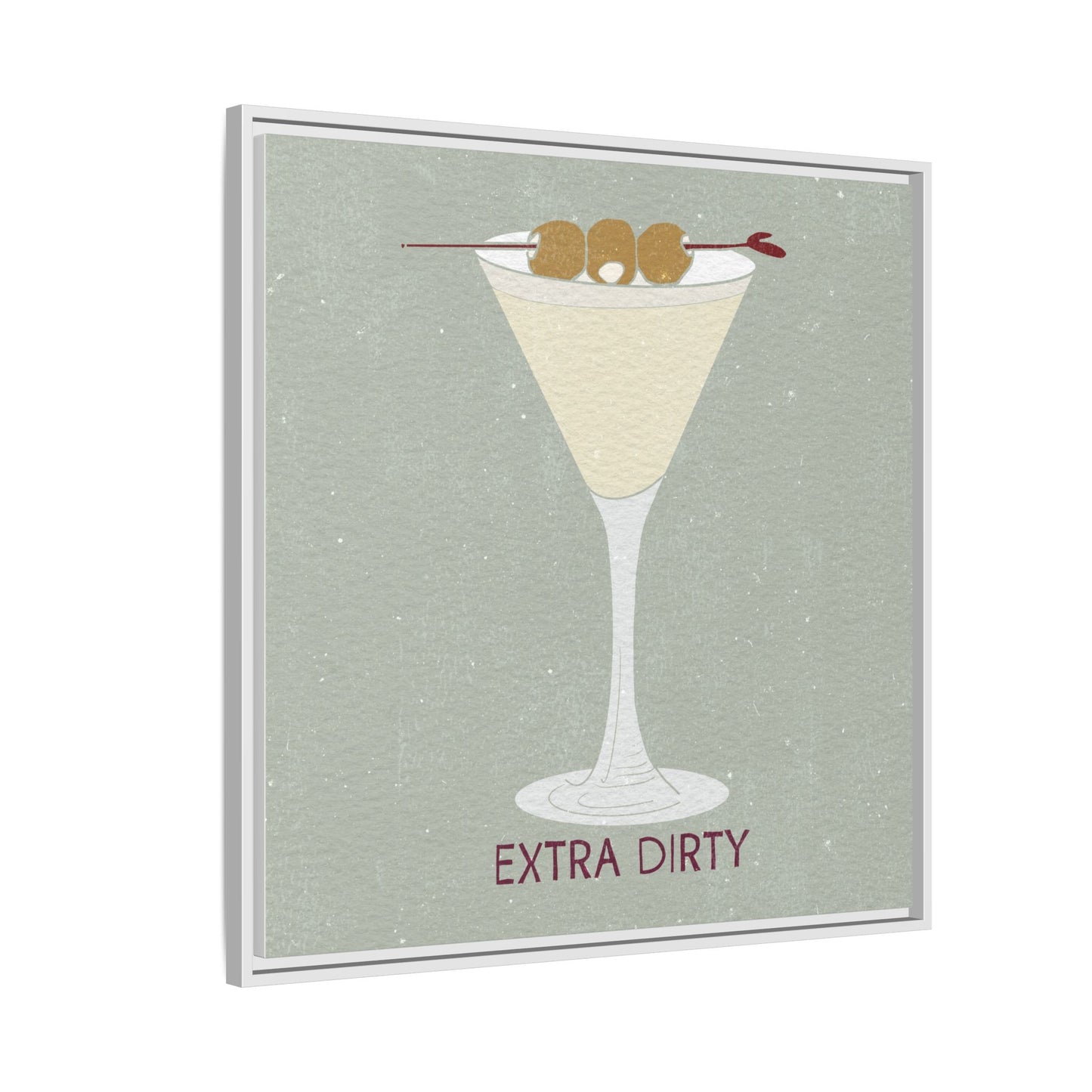 Canvas Print - Extra Dirty Martini with Bleu Cheese Stuffed Olives