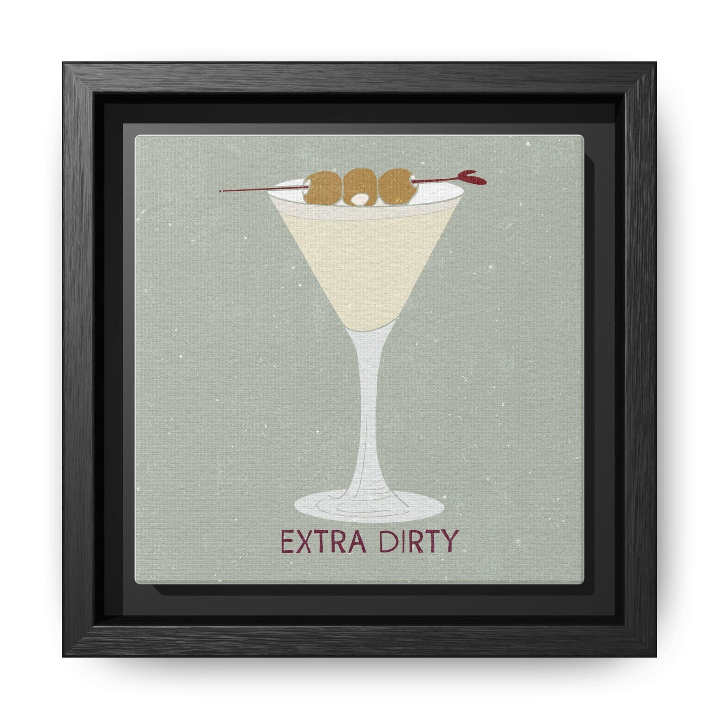 Canvas Print - Extra Dirty Martini with Bleu Cheese Stuffed Olives