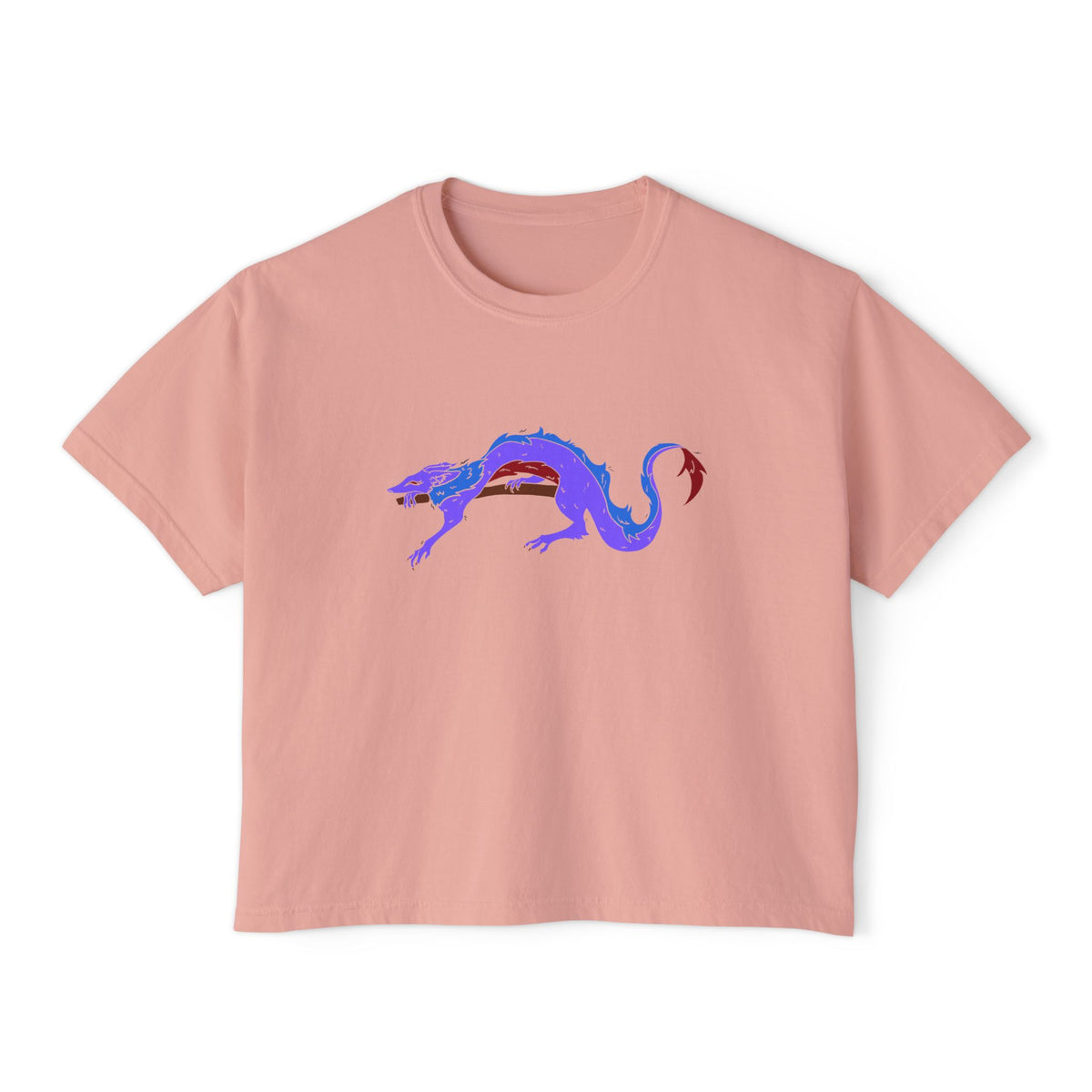Boxy Tee Fierce Dragon original art by Olivia Lagerlof