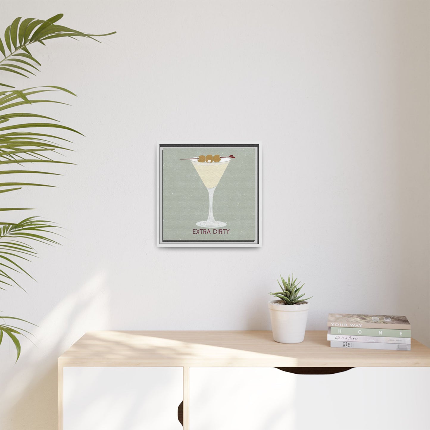 Canvas Print - Extra Dirty Martini with Bleu Cheese Stuffed Olives