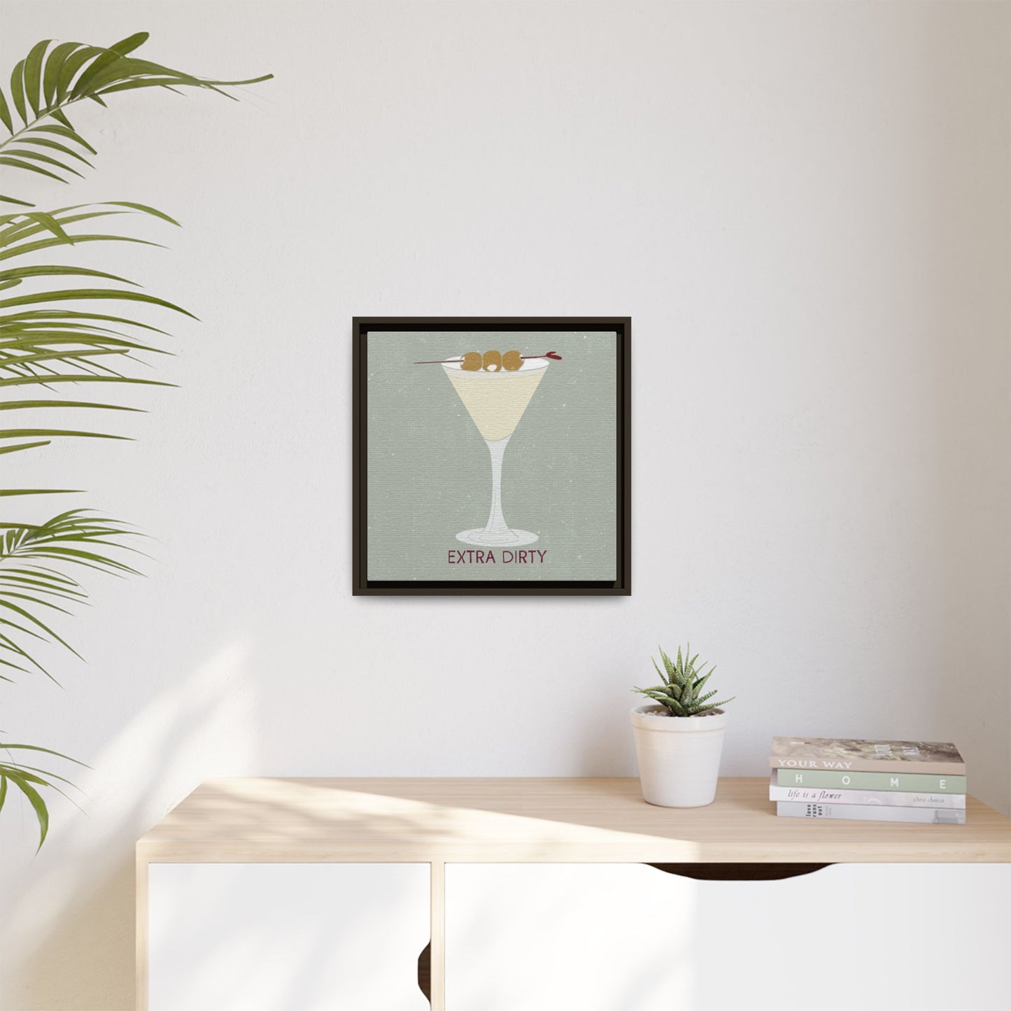 Canvas Print - Extra Dirty Martini with Bleu Cheese Stuffed Olives