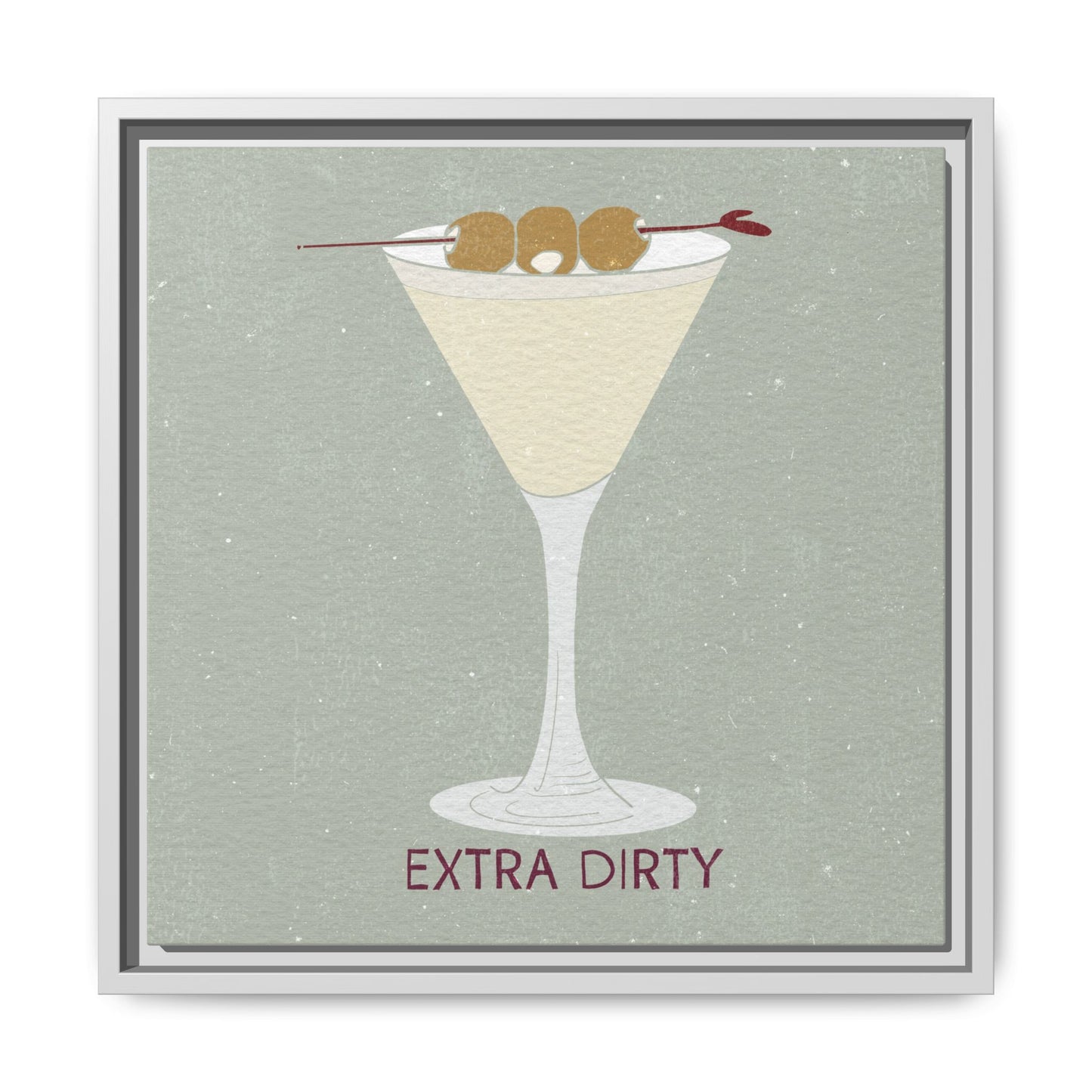 Canvas Print - Extra Dirty Martini with Bleu Cheese Stuffed Olives
