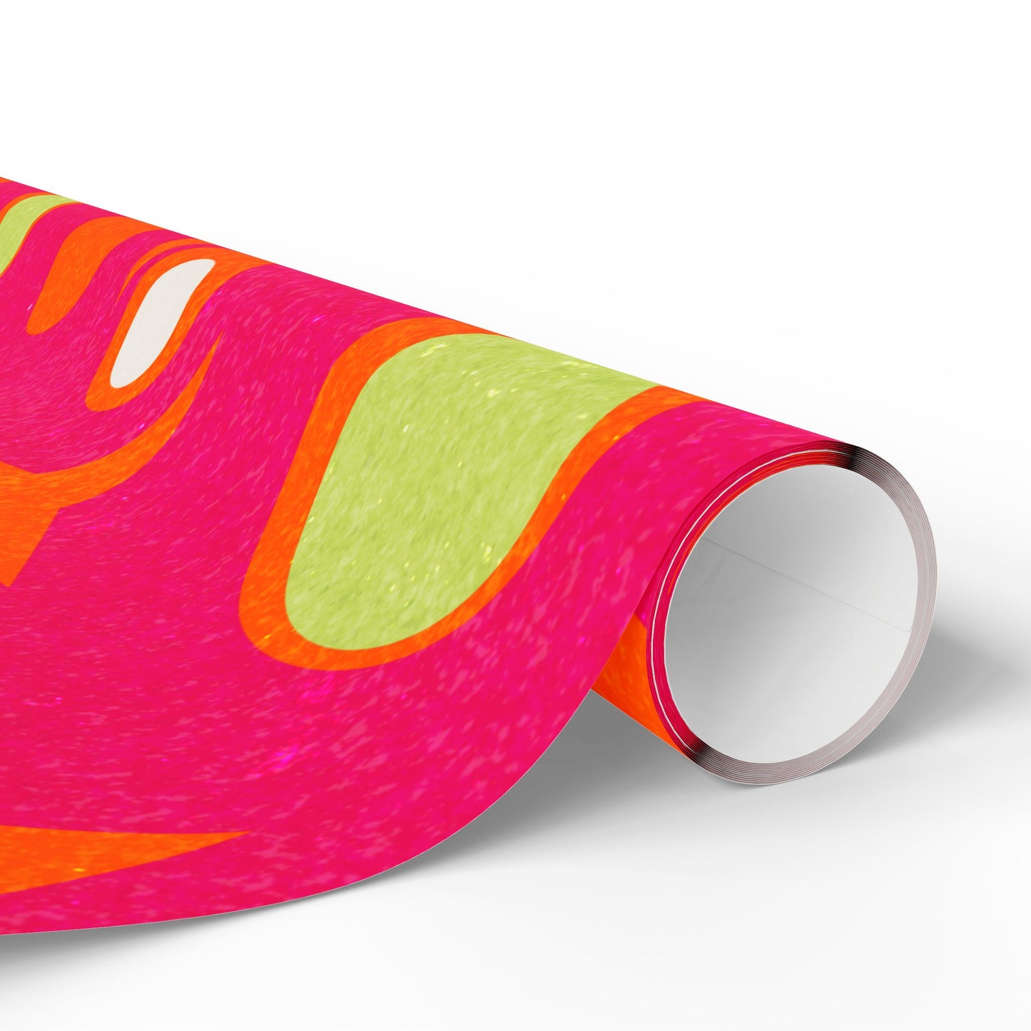 Gift Wrap Papers - Mid-Century Stars and Cocktail Olive Design - Magenta