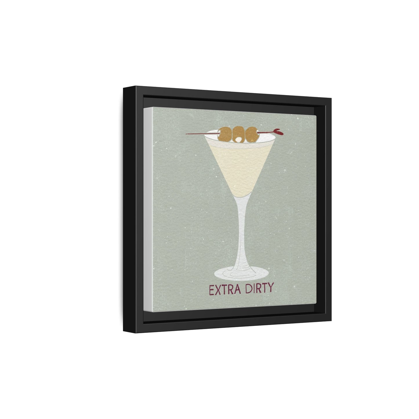 Canvas Print - Extra Dirty Martini with Bleu Cheese Stuffed Olives