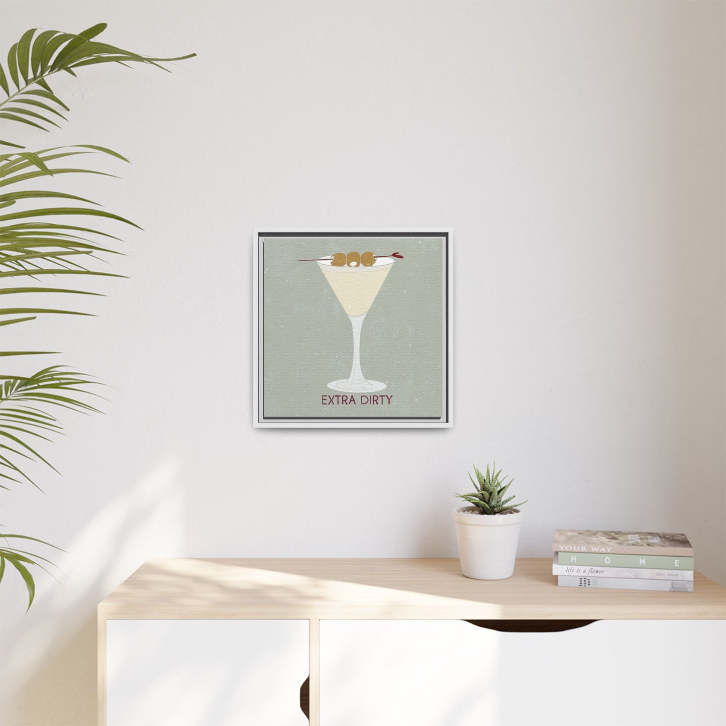 Canvas Print - Extra Dirty Martini with Bleu Cheese Stuffed Olives