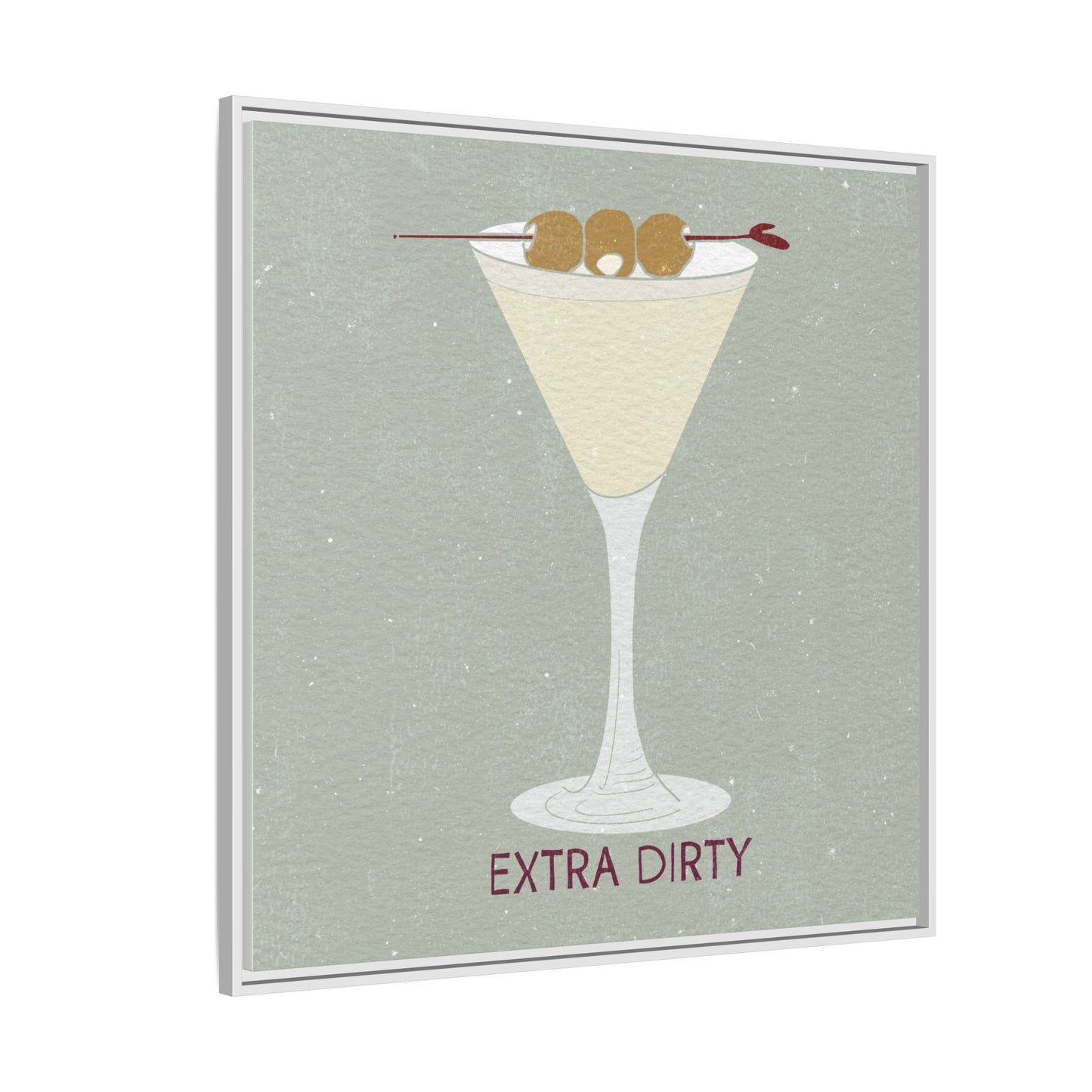 Canvas Print - Extra Dirty Martini with Bleu Cheese Stuffed Olives