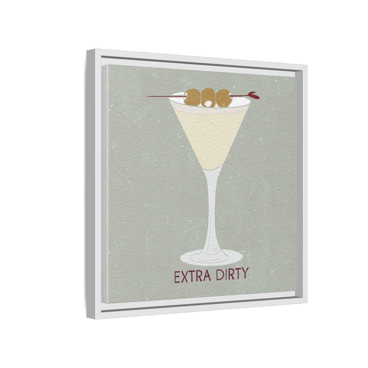 Canvas Print - Extra Dirty Martini with Bleu Cheese Stuffed Olives