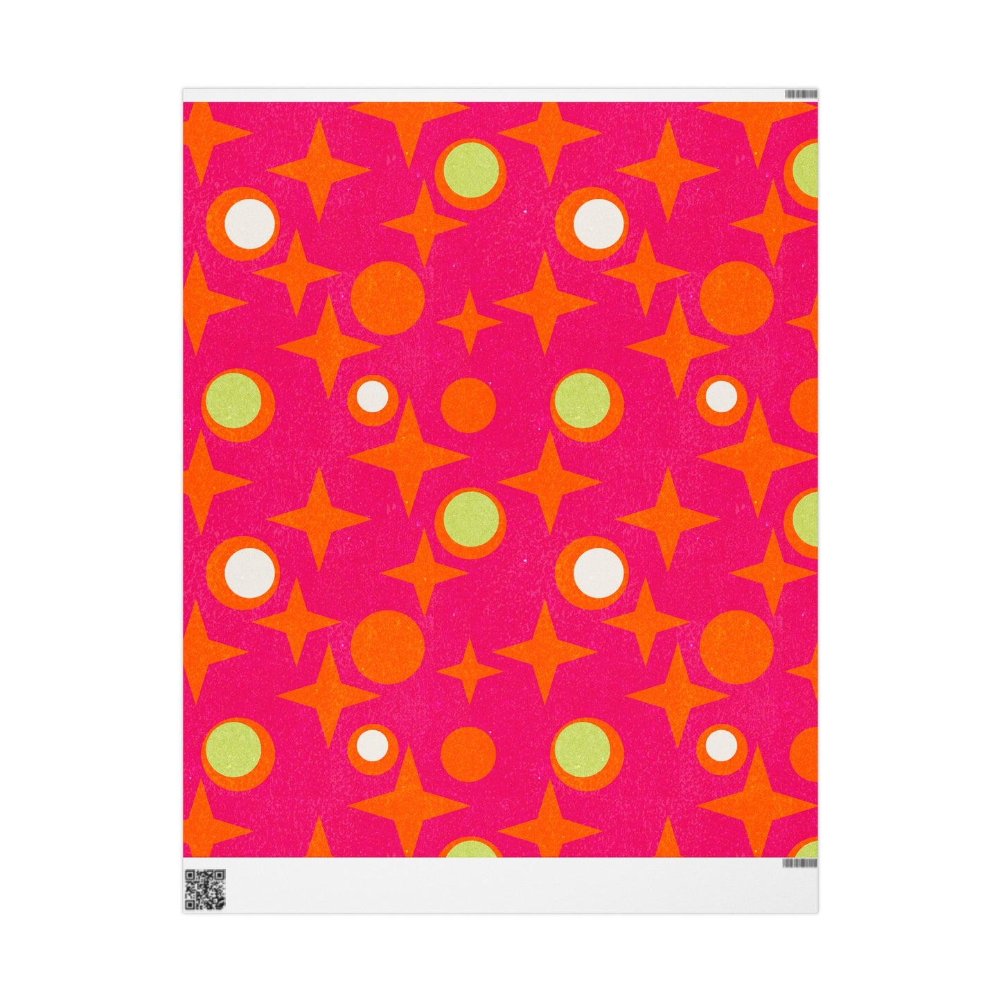Copy of Gift Wrap Papers - Mid-Century Stars and Cocktail Olive Design - Magenta