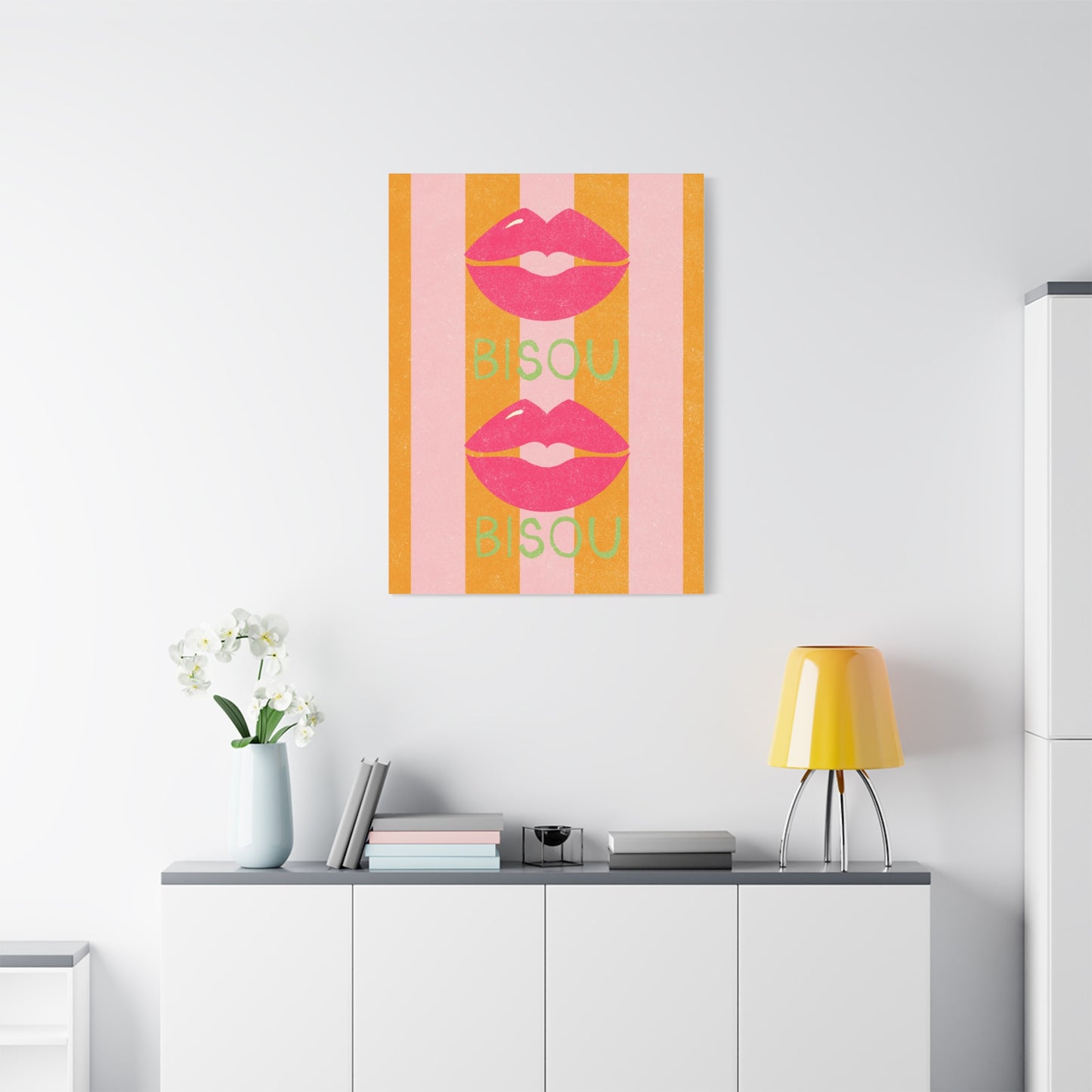 Canvas Print French Kiss Art "Bisou"