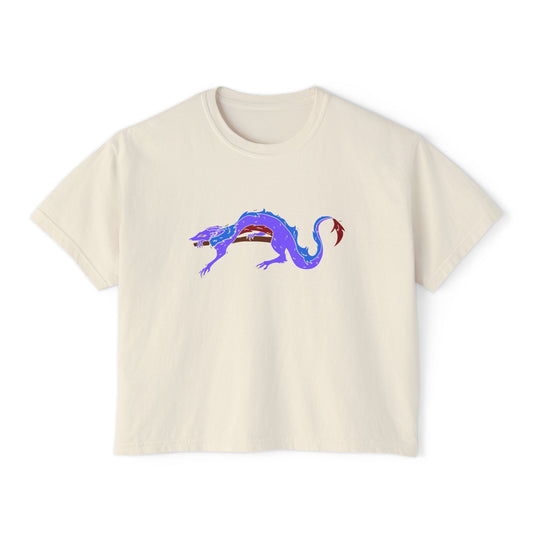 Boxy Tee Fierce Dragon original art by Olivia Lagerlof