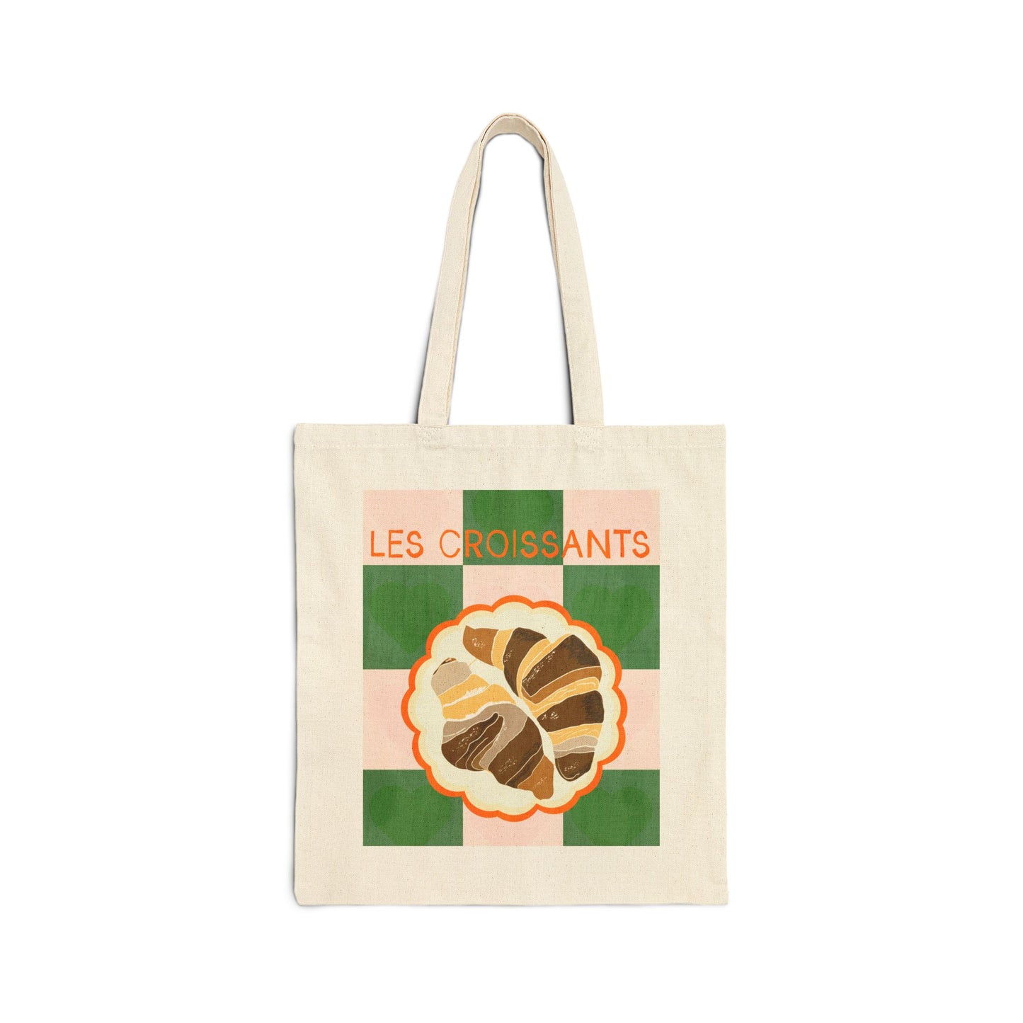 French Foodie Cotton Canvas Tote Bag - Perfect for Grocery Shopping or Outings