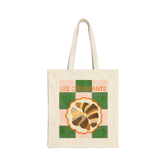 French Foodie Cotton Canvas Tote Bag - Perfect for Grocery Shopping or Outings