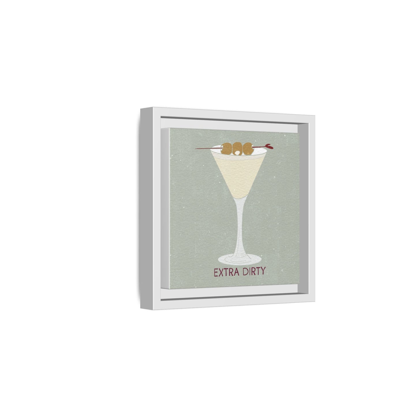Canvas Print - Extra Dirty Martini with Bleu Cheese Stuffed Olives