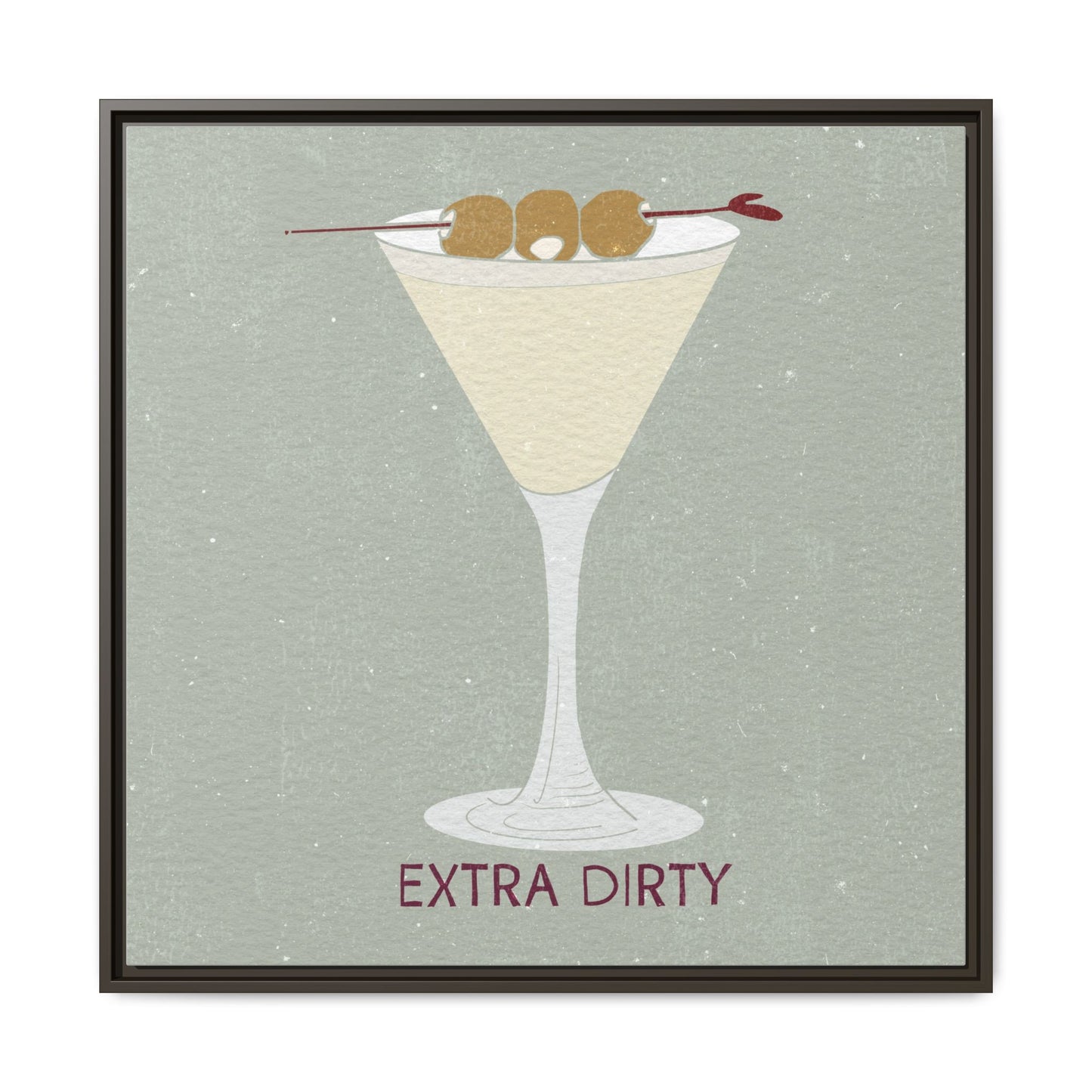 Canvas Print - Extra Dirty Martini with Bleu Cheese Stuffed Olives