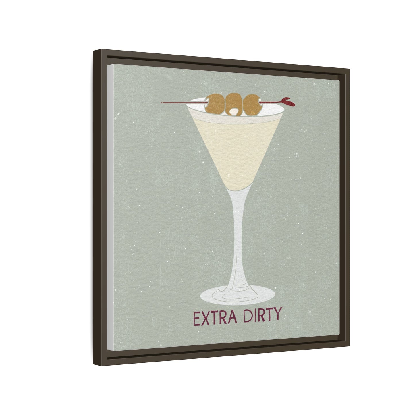 Canvas Print - Extra Dirty Martini with Bleu Cheese Stuffed Olives