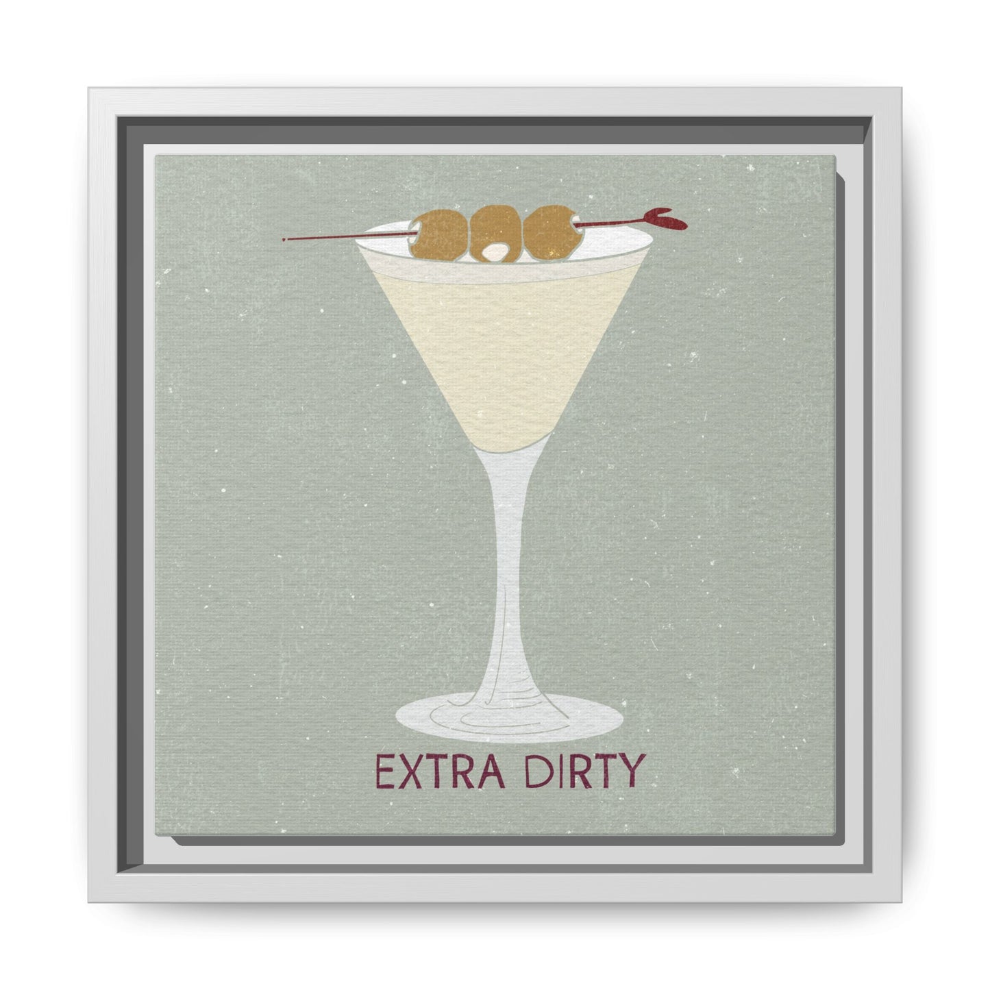 Canvas Print - Extra Dirty Martini with Bleu Cheese Stuffed Olives