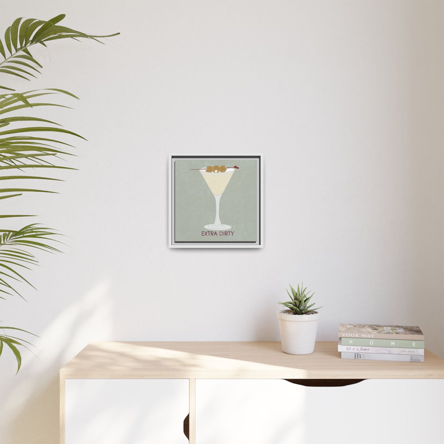 Canvas Print - Extra Dirty Martini with Bleu Cheese Stuffed Olives