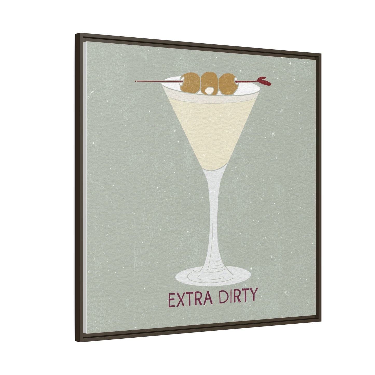 Canvas Print - Extra Dirty Martini with Bleu Cheese Stuffed Olives