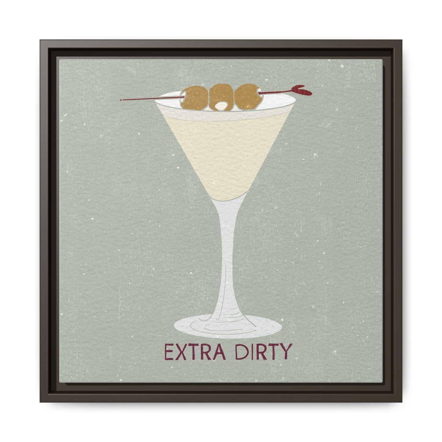 Canvas Print - Extra Dirty Martini with Bleu Cheese Stuffed Olives