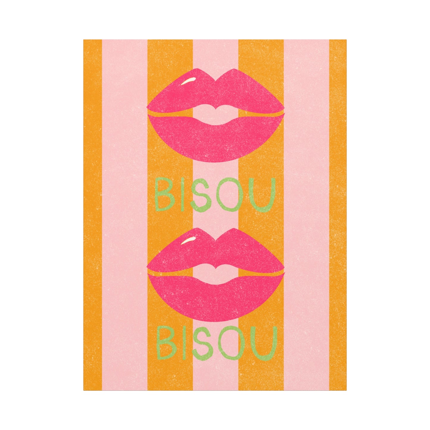 Canvas Print French Kiss Art "Bisou"