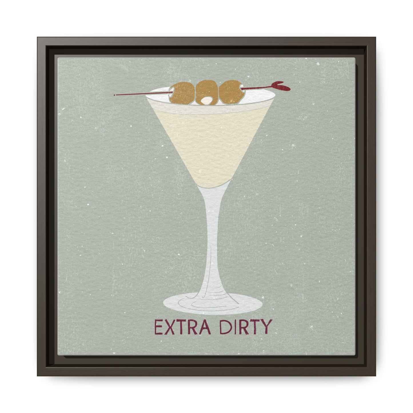 Canvas Print - Extra Dirty Martini with Bleu Cheese Stuffed Olives