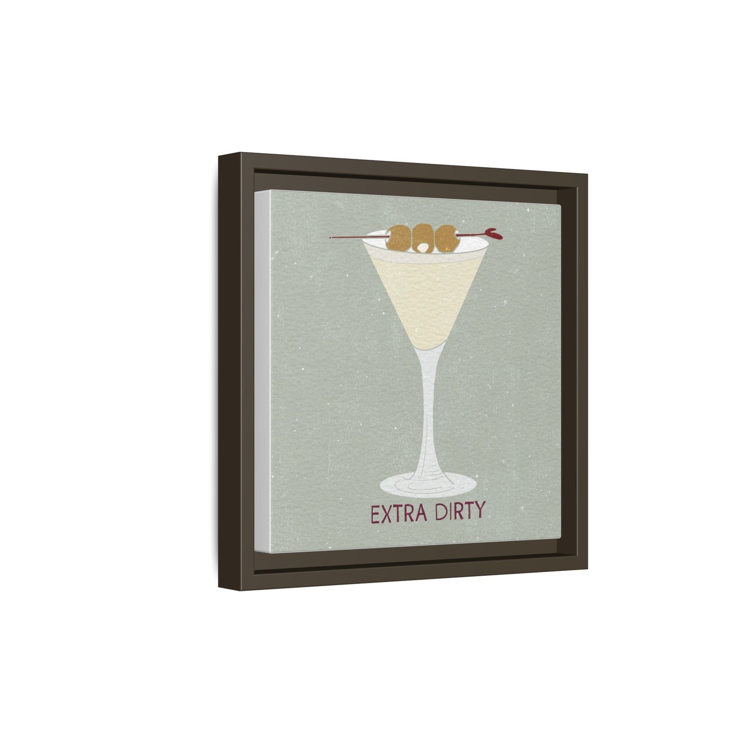 Canvas Print - Extra Dirty Martini with Bleu Cheese Stuffed Olives