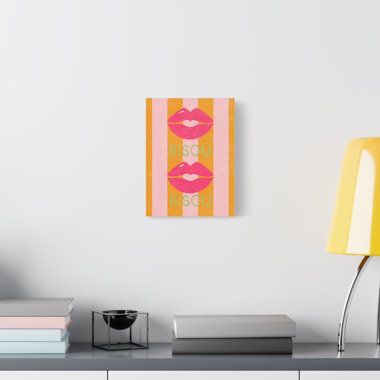 Canvas Print French Kiss Art "Bisou"