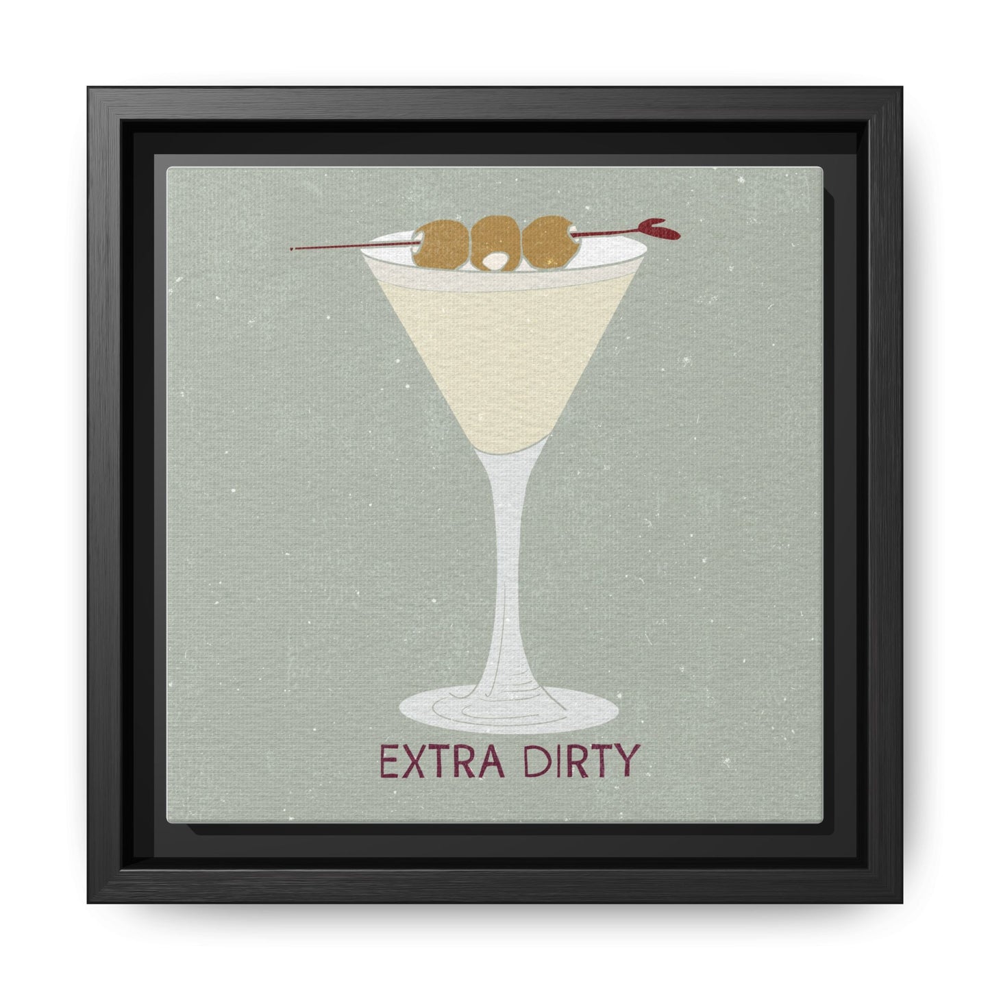 Canvas Print - Extra Dirty Martini with Bleu Cheese Stuffed Olives