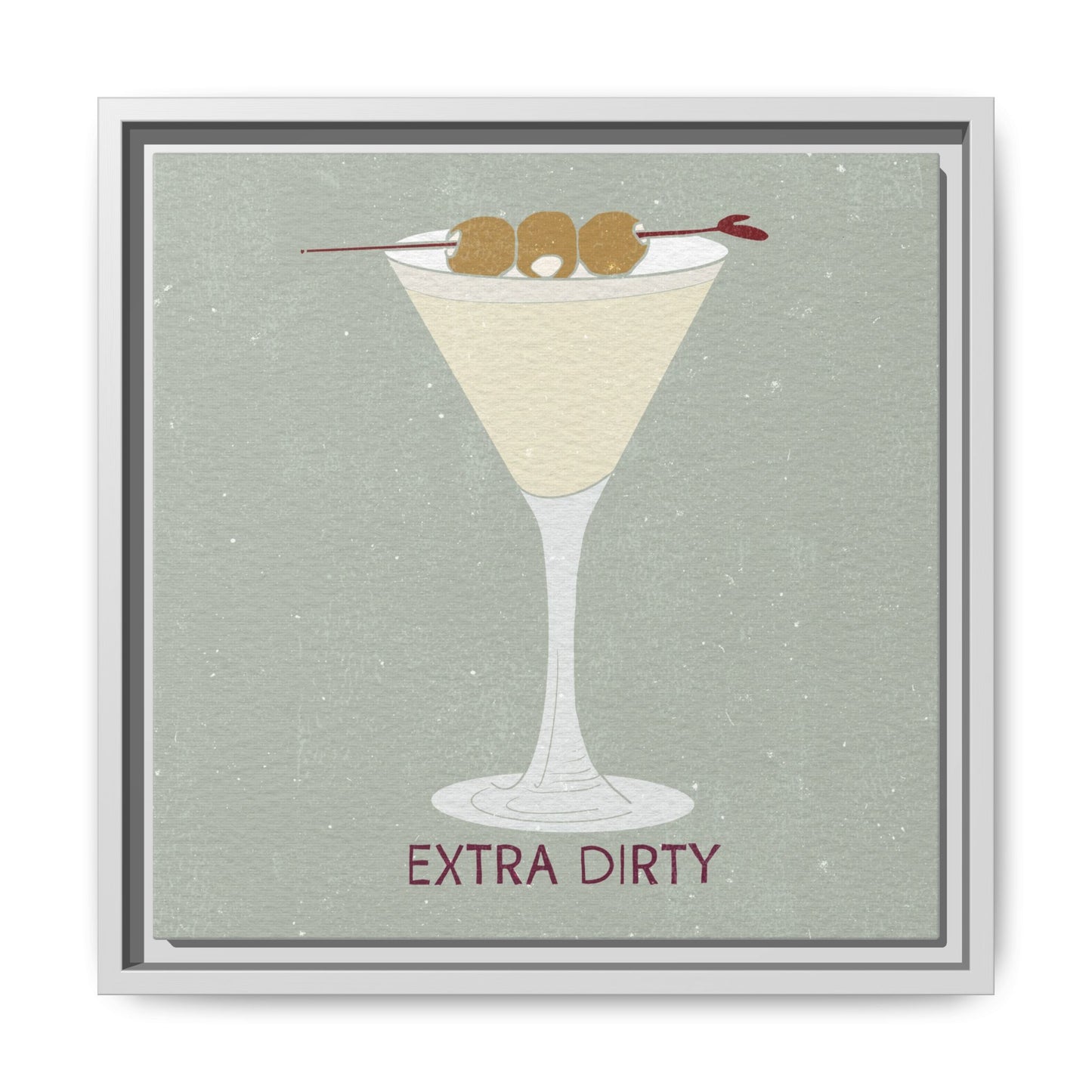 Canvas Print - Extra Dirty Martini with Bleu Cheese Stuffed Olives
