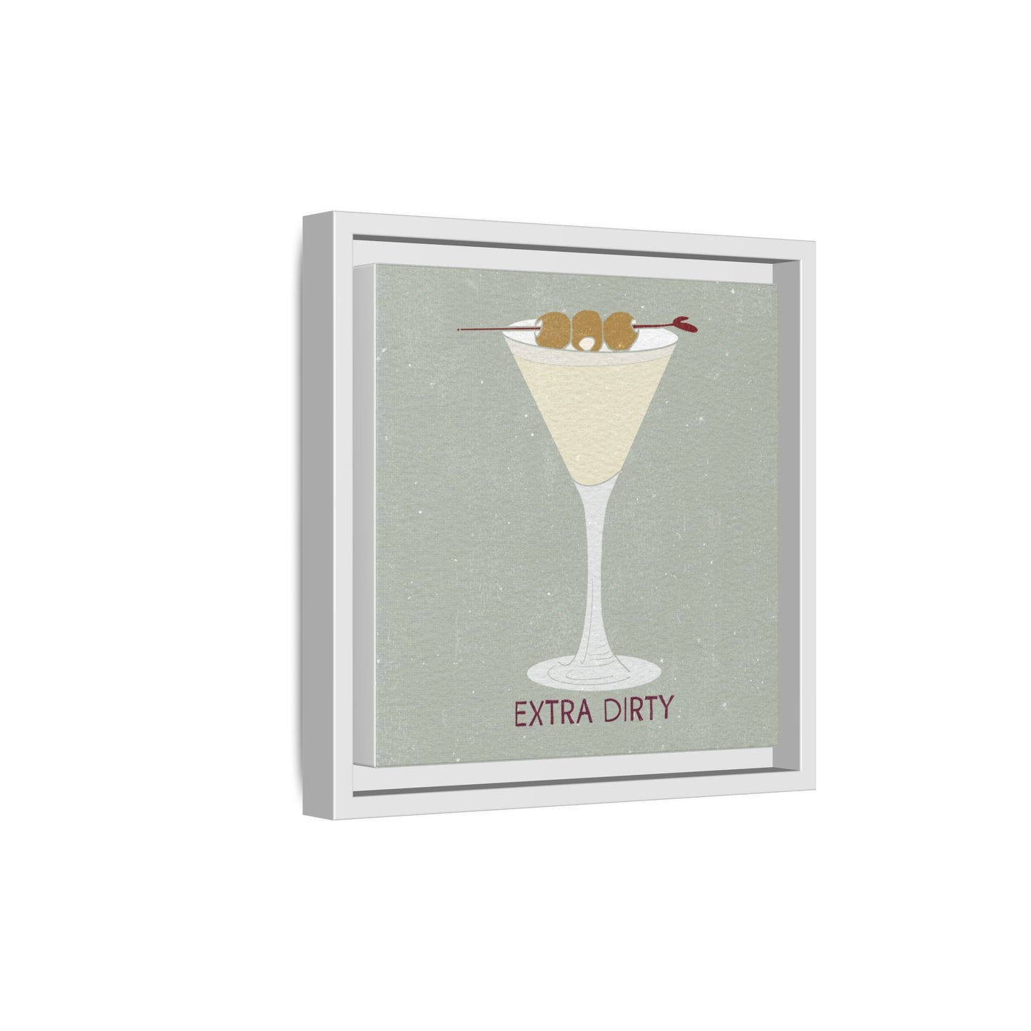 Canvas Print - Extra Dirty Martini with Bleu Cheese Stuffed Olives