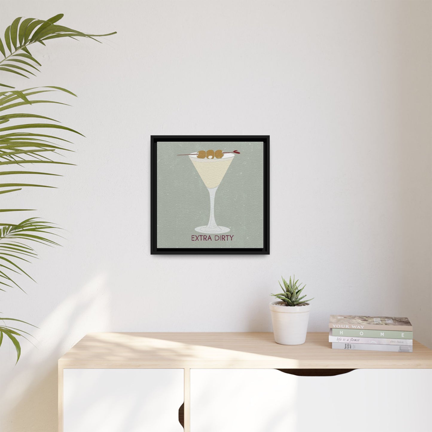 Canvas Print - Extra Dirty Martini with Bleu Cheese Stuffed Olives