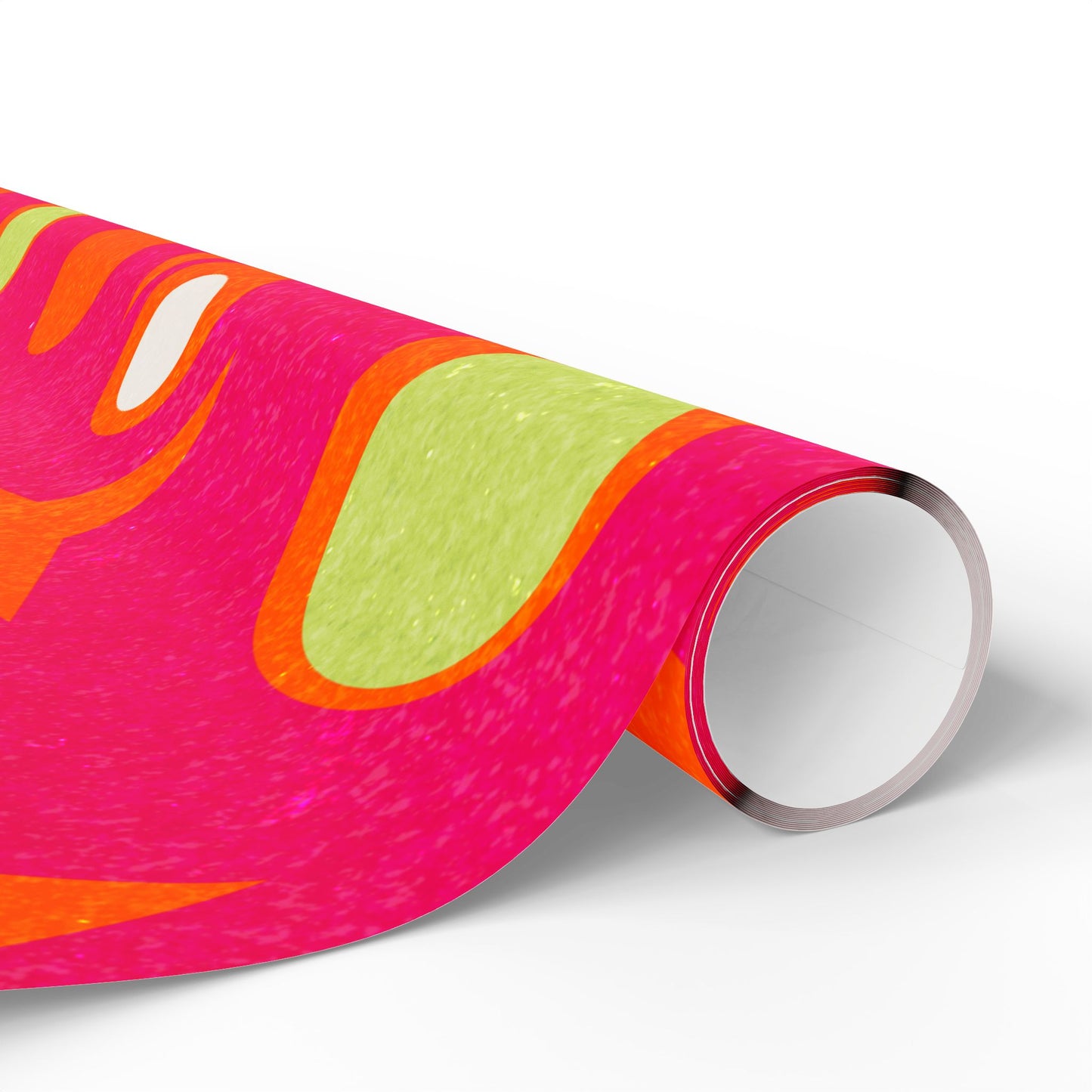 Gift Wrap Papers - Mid-Century Stars and Cocktail Olive Design - Magenta