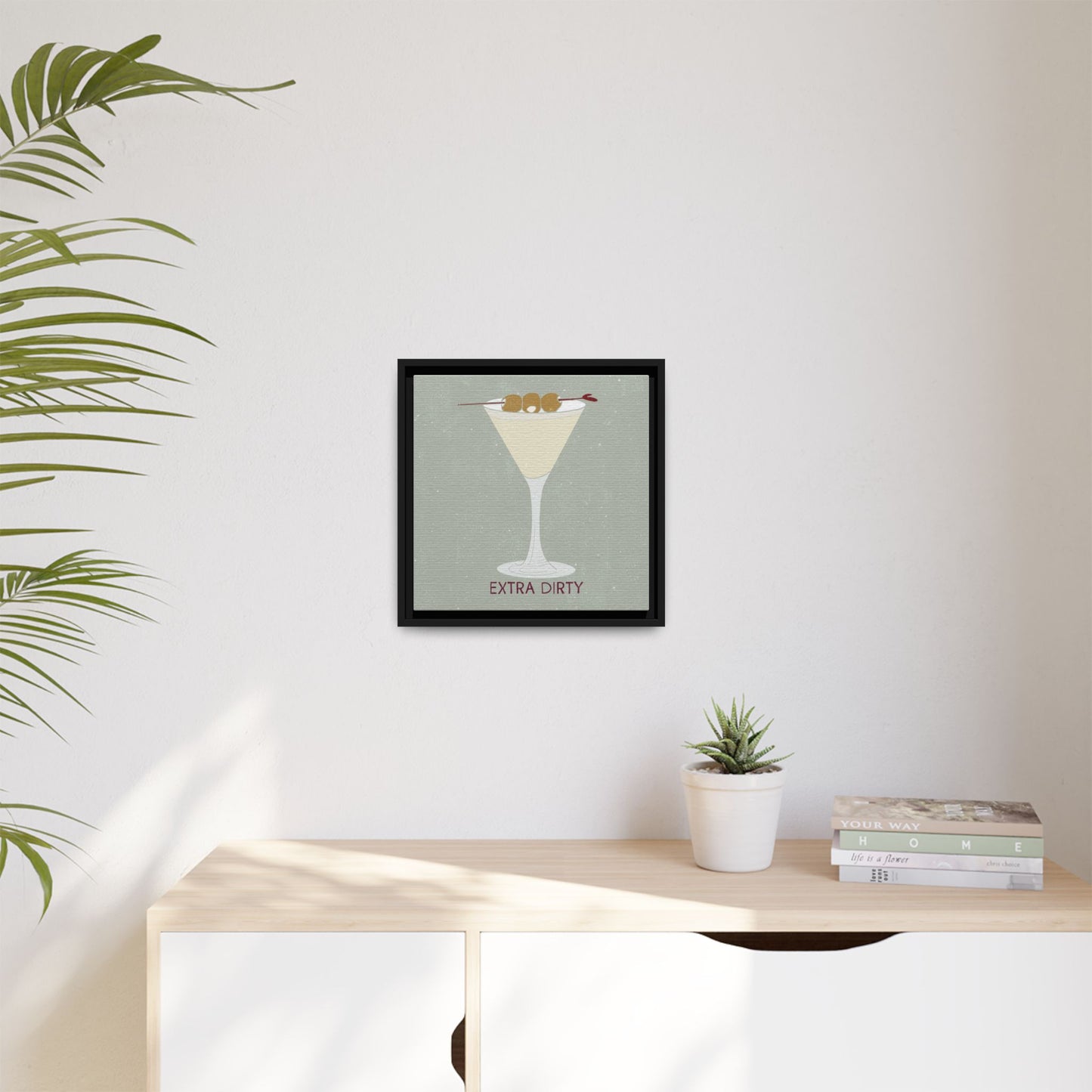 Canvas Print - Extra Dirty Martini with Bleu Cheese Stuffed Olives