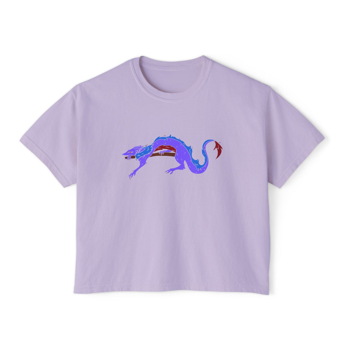 Boxy Tee Fierce Dragon original art by Olivia Lagerlof