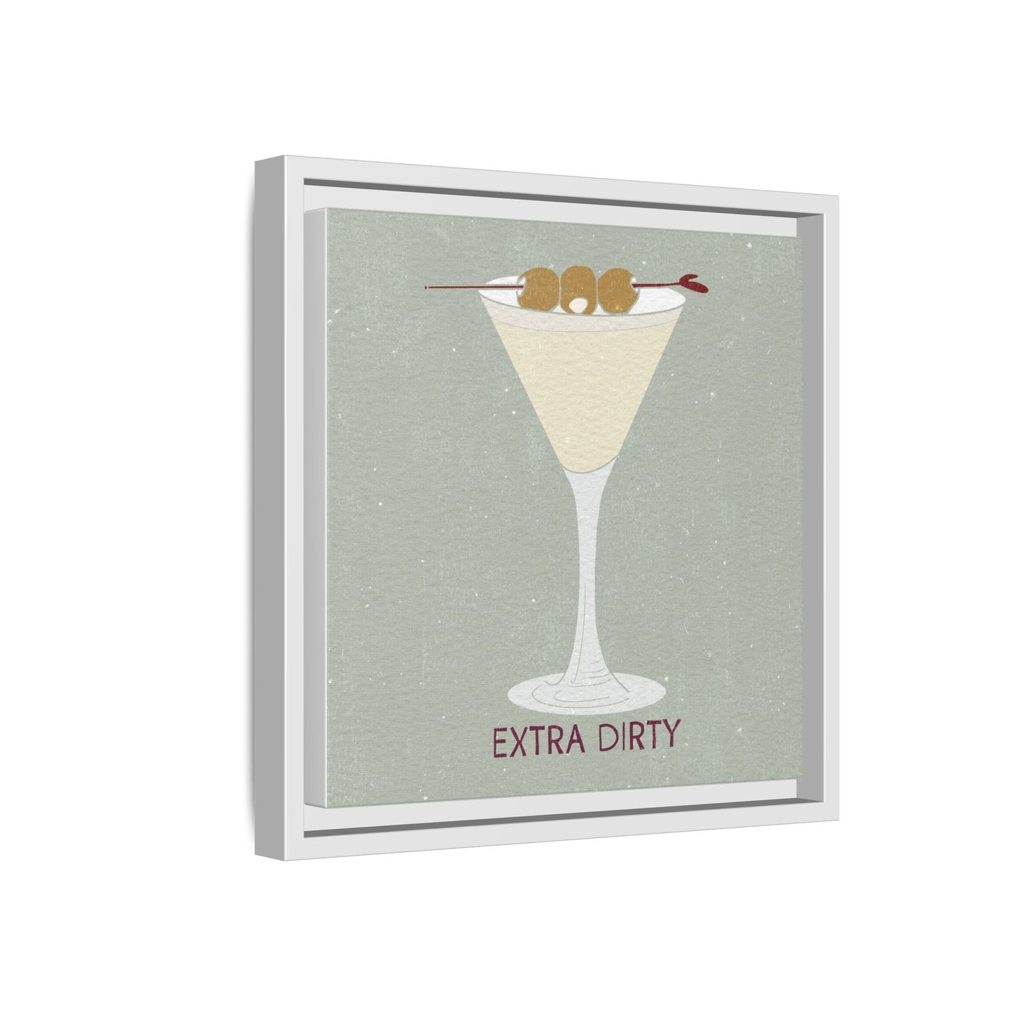 Canvas Print - Extra Dirty Martini with Bleu Cheese Stuffed Olives